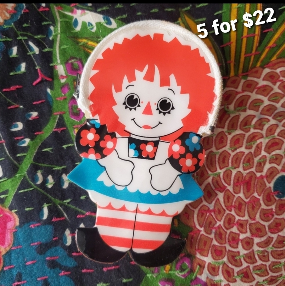 Vintage Raggedy Add Coin Purse Kitsch Mod …